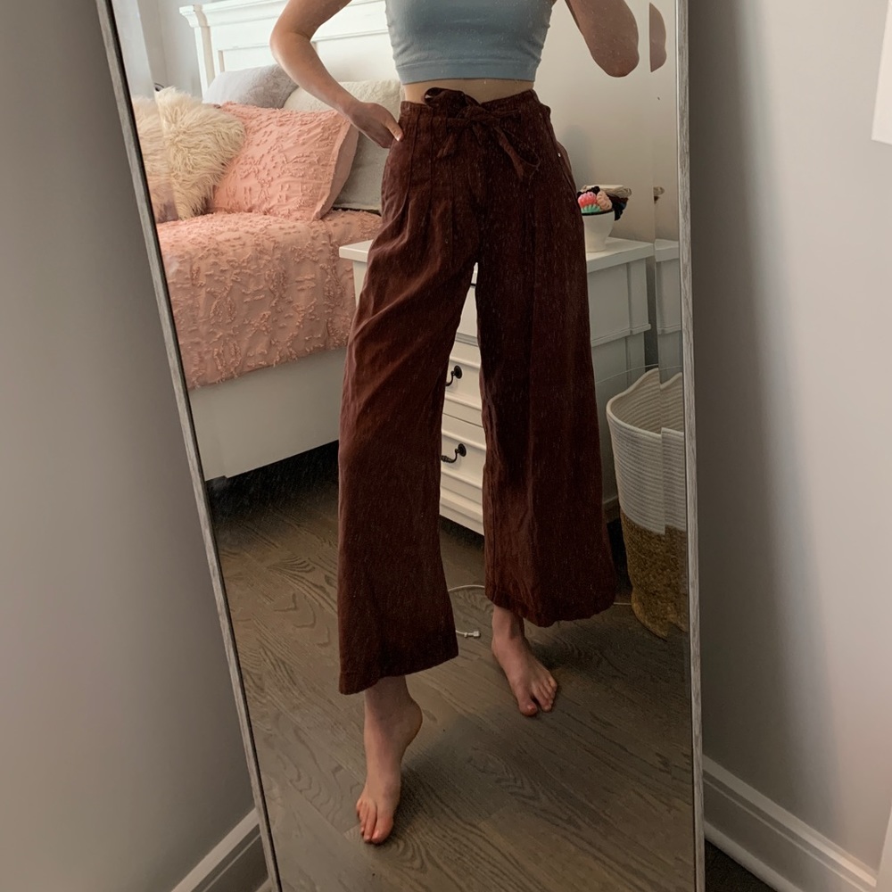 Free People tie front pants!!